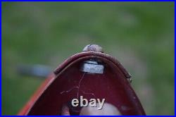 1930s SKOOTER SKATE RED ROCKET 3 WHEEL ORIGINAL PAINT DETACH T HANDLE SKATEBOARD