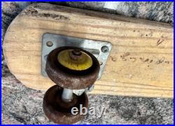 1960's Hawaiian Surf Wooden Skateboard No 7 22 Metal Masters Philly Vintage 1960's Hawaiian Surf Wooden Skateboard No 7 22 Metal Masters Philly Vintage