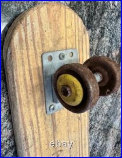 1960's Hawaiian Surf Wooden Skateboard No 7 22 Metal Masters Philly Vintage