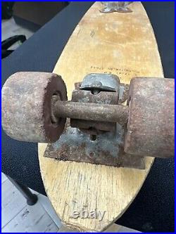 1960's MUSTANG Roller Derby No. 15 WOOD Skateboard w Original Wheels And Trucks 1960's MUSTANG Roller Derby No. 15 WOOD Skateboard w Original Wheels And Trucks