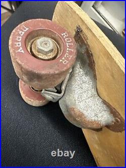 1960's MUSTANG Roller Derby No. 15 WOOD Skateboard w Original Wheels And Trucks 1960's MUSTANG Roller Derby No. 15 WOOD Skateboard w Original Wheels And Trucks