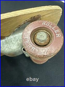 1960's MUSTANG Roller Derby No. 15 WOOD Skateboard w Original Wheels And Trucks 1960's MUSTANG Roller Derby No. 15 WOOD Skateboard w Original Wheels And Trucks