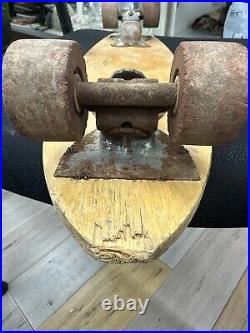 1960's MUSTANG Roller Derby No. 15 WOOD Skateboard w Original Wheels And Trucks 1960's MUSTANG Roller Derby No. 15 WOOD Skateboard w Original Wheels And Trucks