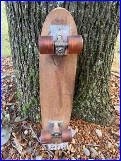 1960's Roller Derby Deluxe #20 skateboard. Rare white logo round tail HTF