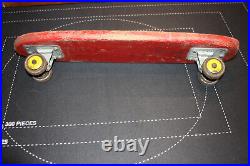 1960s Apollo Apolo Skateship Wood Skateboard Skate Board Metal Wheels Yellow