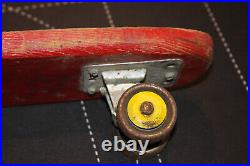 1960s Apollo Apolo Skateship Wood Skateboard Skate Board Metal Wheels Yellow