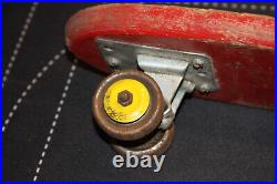 1960s Apollo Apolo Skateship Wood Skateboard Skate Board Metal Wheels Yellow