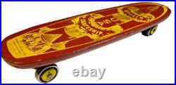 1960s Apollo Apolo Skateship Wood Wooden Skateboard Skate Board Metal Wheels