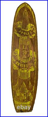 1960s Apollo Apolo Skateship Wood Wooden Skateboard Skate Board Metal Wheels