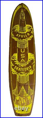 1960s Apollo Apolo Skateship Wood Wooden Skateboard Skate Board Metal Wheels