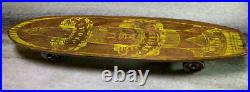 1960s Apollo Apolo Skateship Wood Wooden Skateboard Skate Board Metal Wheels