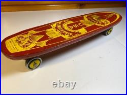 1960s Apollo Apolo Skateship Wood Wooden Skateboard Skate Board Metal Wheels
