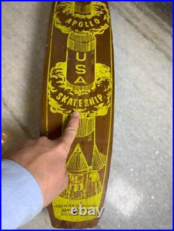 1960s Apollo Apolo Skateship Wood Wooden Skateboard Skate Board Metal Wheels