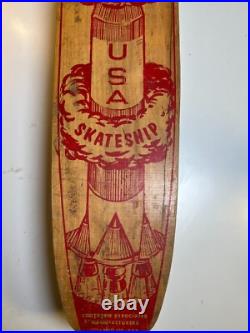 1960s Apollo Apolo Skateship Wood Wooden Skateboard Skate Board Metal Wheels