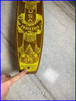 1960s Apollo Apolo Skateship Wood Wooden Skateboard Skate Board Metal Wheels