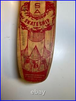 1960s Apollo Apolo Skateship Wood Wooden Skateboard Skate Board Metal Wheels