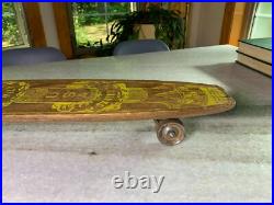 1960s Apollo Apolo Skateship Wood Wooden Skateboard Skate Board Metal Wheels