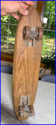 1960s Apollo Apolo Skateship Wood Wooden Skateboard Skate Board Metal Wheels