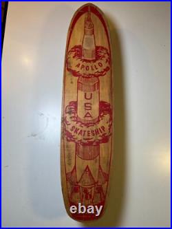 1960s Apollo Apolo Skateship Wood Wooden Skateboard Skate Board Metal Wheels