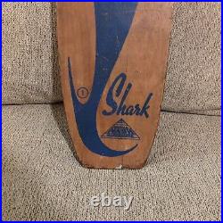 1960s Blue Nash Shark Skateboard Sidewalk Surfboard Wood Metal Wheels