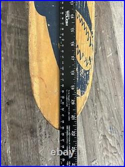 1960s Nash Shark Skateboard Sidewalk Surfboard Wood Metal Wheels Blue VTG 22