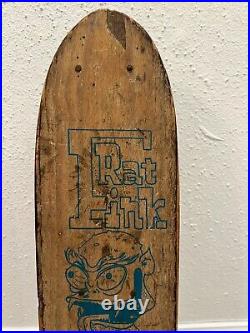 1960s Vintage Wood NASH 17 Rat Fink Side Walk SURFBOARD 22 Rare Skateboard