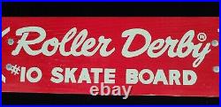 1963 Roller Derby #10 Pristine Condition 4.5 x 18.5 Skateboard Metal Wheels