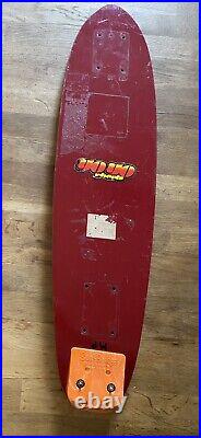 1970's Bright Yellow Vintage Fibreflex Skateboard Gordon & Smith 6.3 x 26.5
