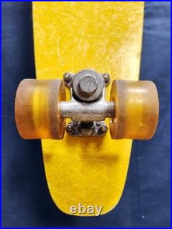 (1970's Era) Sport Fun / Land Ski / Yellow Fiberglass Skateboard