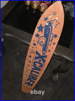 1970's X-Caliber Skateboard Fiberglass Longboard Vintage