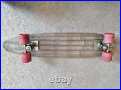 1970s Pro Line By Roller Sports Clear/Translucent Vintage Skateboard Good Shape