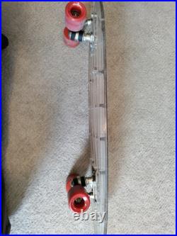 1970s Pro Line By Roller Sports Clear/Translucent Vintage Skateboard Good Shape