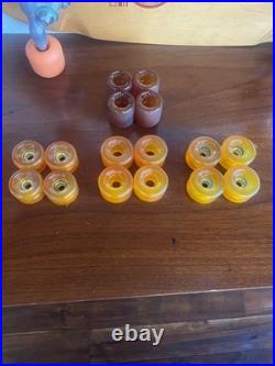 1976 Skateboard NOS Wheels MetaFlex Loose Bearing Vintage Smaller Set. Bahne ET