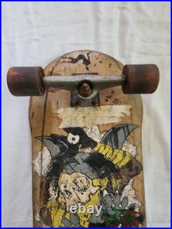 1980S ZORLAC Gargoyle Jimi Scott Airbourne Skateboard Deck Truck & Wheels READ