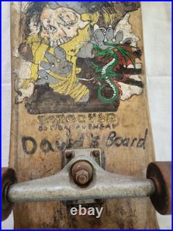1980S ZORLAC Gargoyle Jimi Scott Airbourne Skateboard Deck Truck & Wheels READ