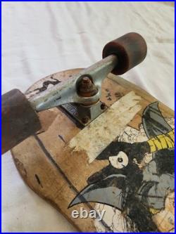 1980S ZORLAC Gargoyle Jimi Scott Airbourne Skateboard Deck Truck & Wheels READ