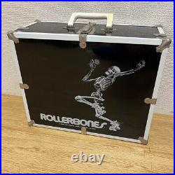 1980 Powell Rollerbones Roller Bones Skate Black Hard Case Skating Vintage Japan