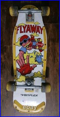1980's Variflex Flyaway Skateboard Deck Trucks Vintage OG Great Color Unrestored