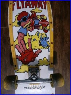 1980's Variflex Flyaway Skateboard Deck Trucks Vintage OG Great Color Unrestored
