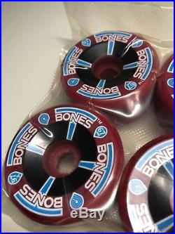 1980's Vintage NOS Powell Peralta T-Bones Skateboard Wheels Burgundy 97A 67mm