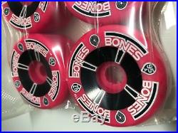 1980's Vintage NOS Powell Peralta T-Bones Skateboard Wheels pink Neon 95A 67mm
