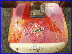 1983 Vintage Powell Peralta Tony Hawk Skateboard Chicken Skull Complete Red