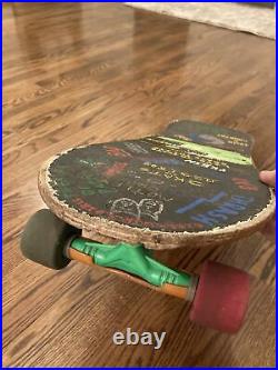 1985 Original Vintage T&C Town and Country Quad Neon Skateboard