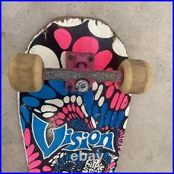 1985 Vision Hippie Stick skateboard Old Ghosts Gullwing Trucks Sims 63 Wheels