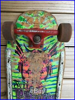 1987 Vintage Sims Jeff Phillips Pro Model Complete Skateboard Tie Dye Demon