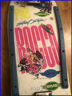 1987 Vintage Sims Steve Rocco Skateboard With Powell Rat Bones / Venture Trucks
