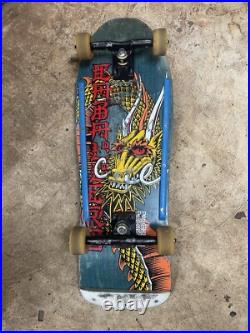 1988 Powell Peralta Caballero Cliver yellow Ban this Dragon blue stain rare OG