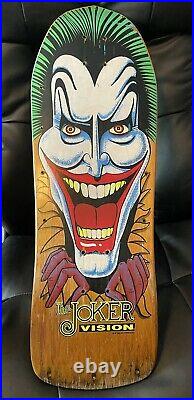 1989 Vision Joker OG Vintage skateboard deck Not Gator Hawk Batman