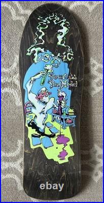 1990 Dave Crabb Scientist Toxic Vintage Skateboard Deck NOS 90s Zorlac