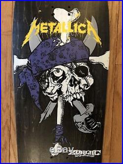 1990 NOS Zorlac Pirate Skull Vintage Skateboard Deck Pushead Original Metallica